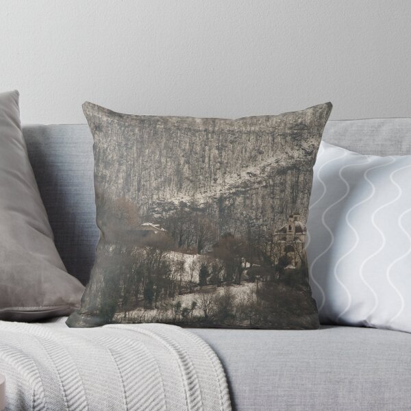 Snow scene, Bolzano/Bozen, Italy Throw Pillow