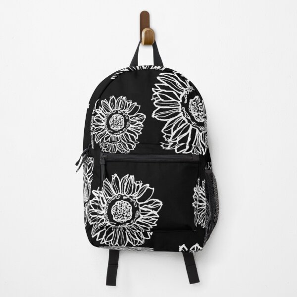 Item preview, Black and White Sunflower Plant Artwork designed and sold by badlydrawnbabe.