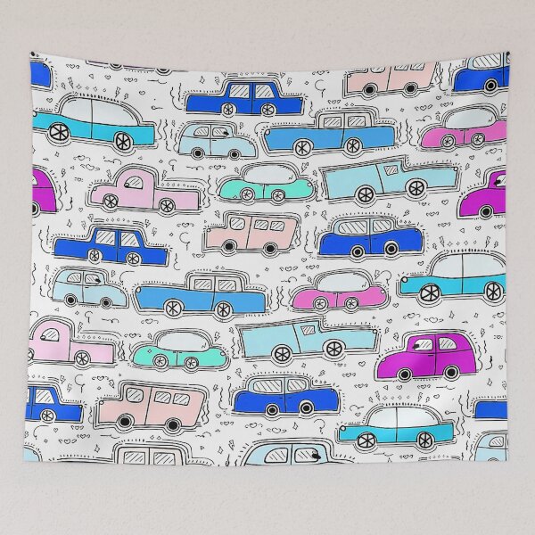 Item preview, Colorful Doodle Cars designed and sold by Sarahima.