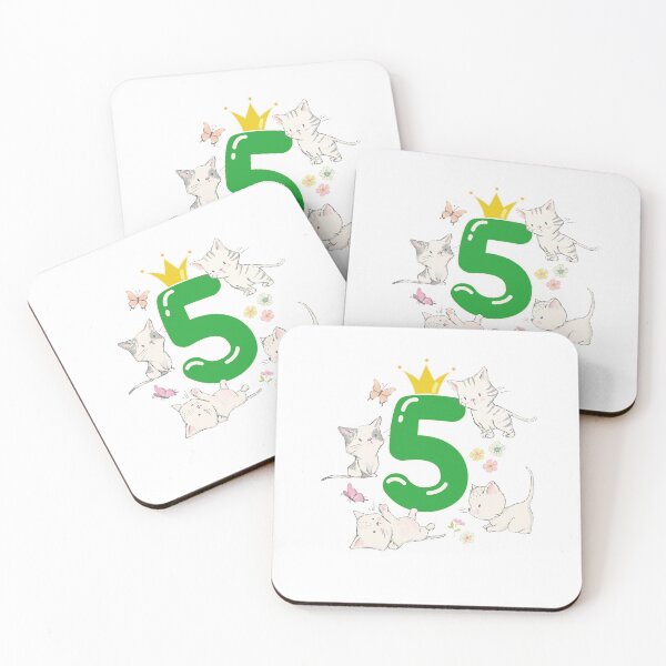 Item preview, Birthday 5 year Cats designed and sold by catsandmore.