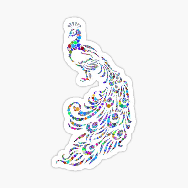 Peacock Feathers Sticker
