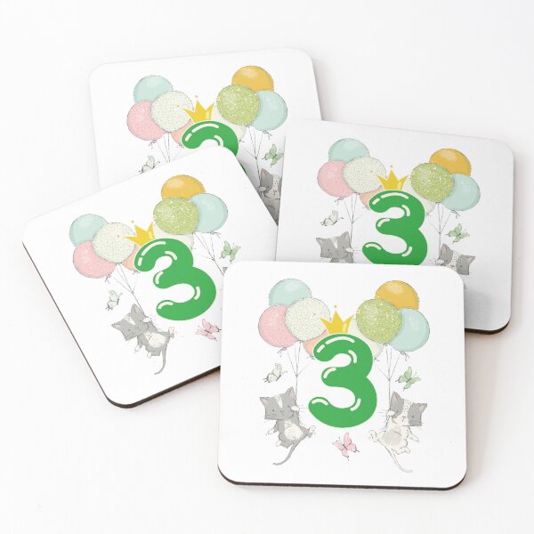 Item preview, Birthday 3 year Cats designed and sold by catsandmore.