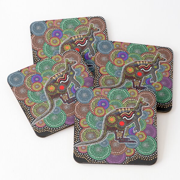 Item preview, Aboriginal Art Kangaroo designed and sold by darwinsworld.