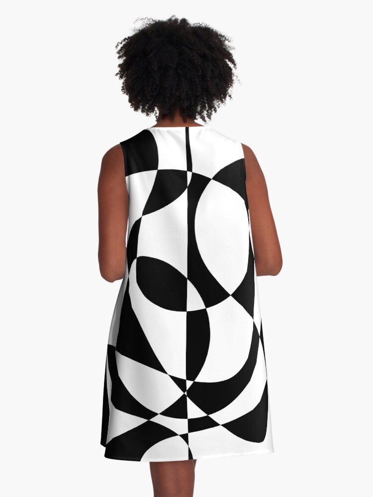 1960s black and white hot sale dress