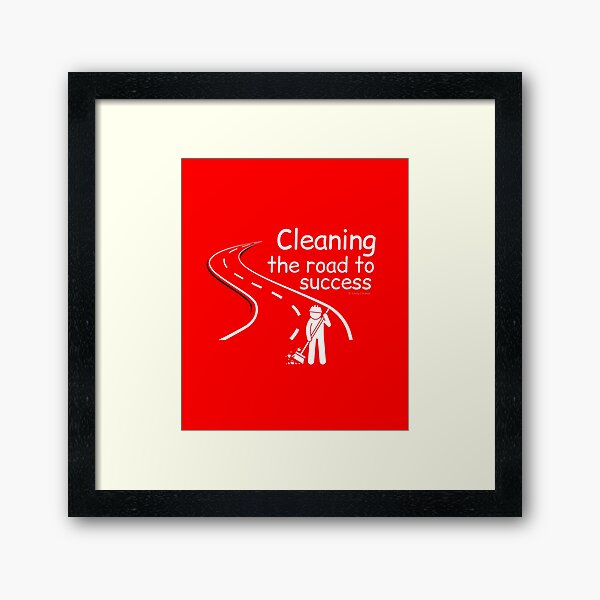 Item preview, Cleaning The Road To Success Cleaner Sweeping With Broom Gifts designed and sold by SavvyCleaner.