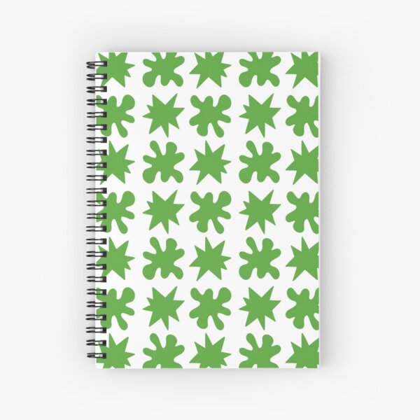 Kiki/Bouba - green and white Spiral Notebook