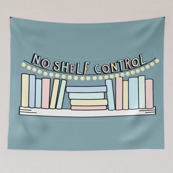 Item preview, No Shelf Control | Pastel Books | Bookshelf Bookish | Book Lover design | Bibliophile  designed and sold by scintillare.