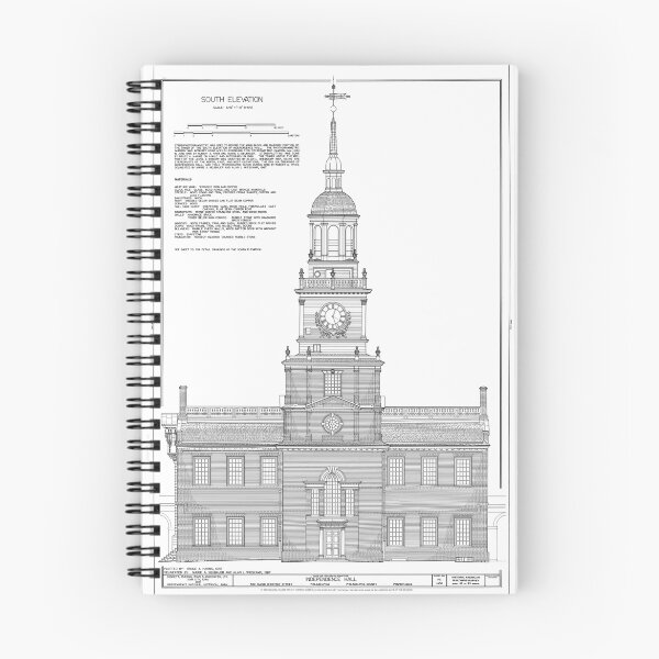 Item preview, Independence Hall Blueprint Schematics designed and sold by BravuraMedia.