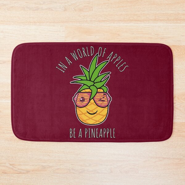 Item preview, In a World of Apples be a Pineapple: kawaii fruit summery designed and sold by Happy Puppy Print On Demand.