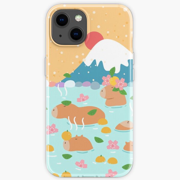Japanese Capybara Hot Spring iPhone Soft Case