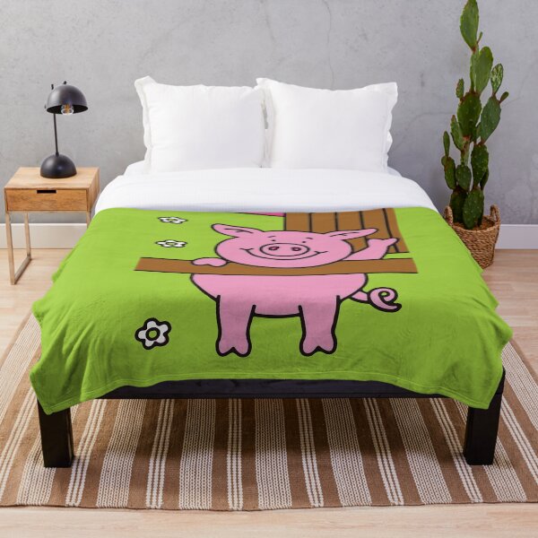 Percy Pig Throw Blankets Redbubble