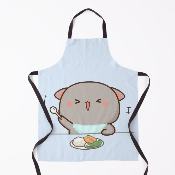 cute mochi peach cat Apron