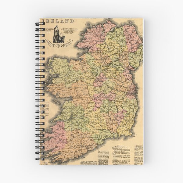 Item preview, Vintage Map of Ireland (1893) designed and sold by BravuraMedia.