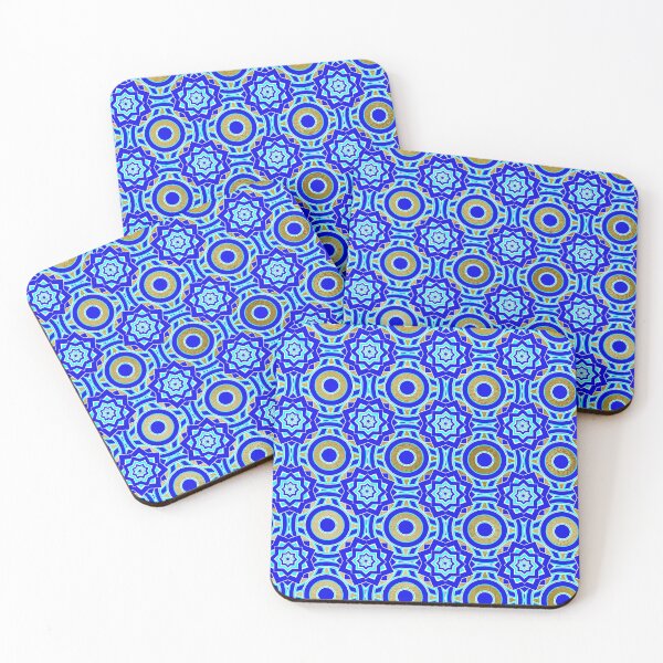 Item preview, Mosaic Blue Star Pattern with Gold Accents designed and sold by Giftables.