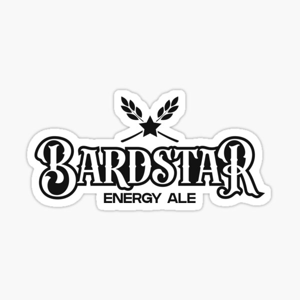Bardstar (Black) Sticker