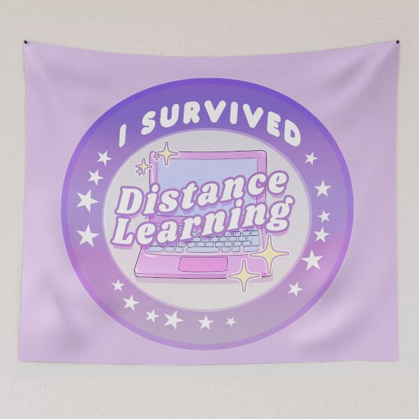 Item preview, I Survived Distance Learning Badge  designed and sold by VelvepeachShop.