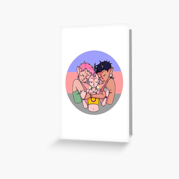 Pythia, Cris, & Pat Pride (polyamorous ver) Greeting Card