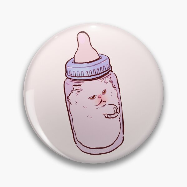 Item preview, I draw baby bottle persian kitten / cursed cat meme designed and sold by RansRoom.