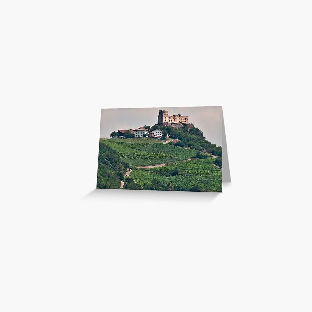 Schloss (Castle) Rafenstein ruins, Bolzano/Bozen, Italy Greeting Card