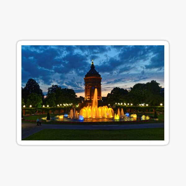 Mannheim bei Nacht Sticker