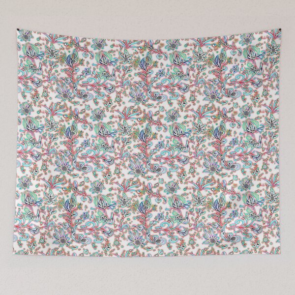 Item preview, Tropical Flowerl Light Red Green designed and sold by runati.