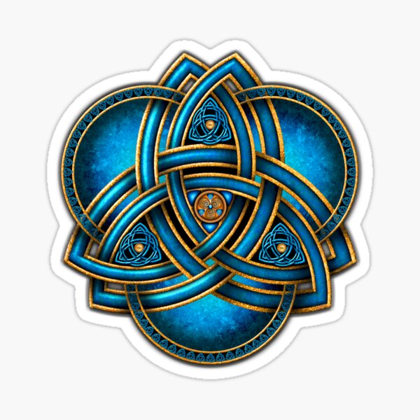 Blue Celtic Triquetra Sticker