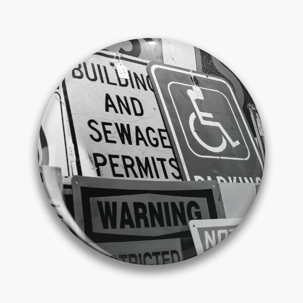 Item preview, Black and White Vintage Signs Square Print designed and sold by HauntedMammoth.