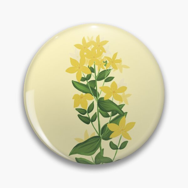 Item preview, St. John's wort botanical drawing designed and sold by Luaillustration.