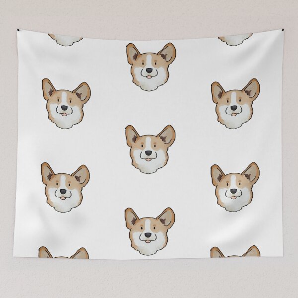 Artikelvorschau, Corgi Gesicht entworfen und verkauft von ellielouised.
