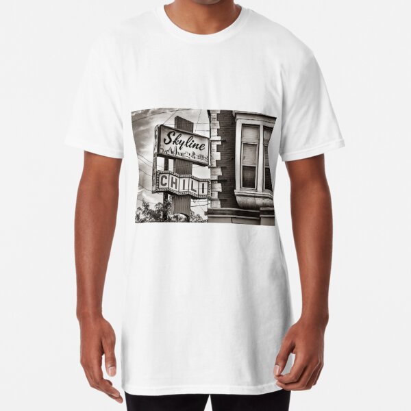 Youth Skyline Chili Youth T-Shirt from Homage. | Charcoal | Vintage Apparel from Homage.