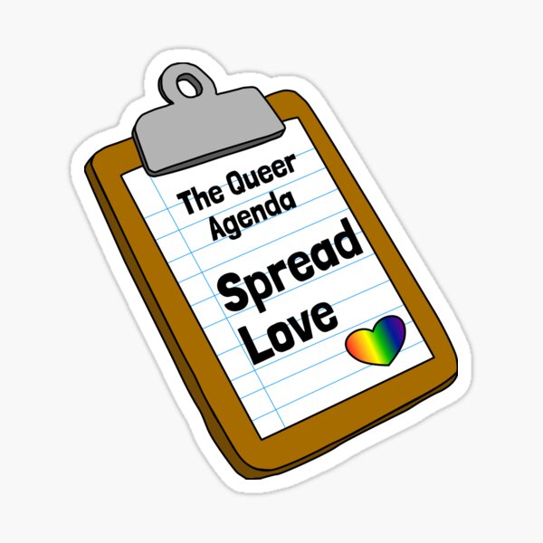 The Queer Agenda - Spread Love Sticker