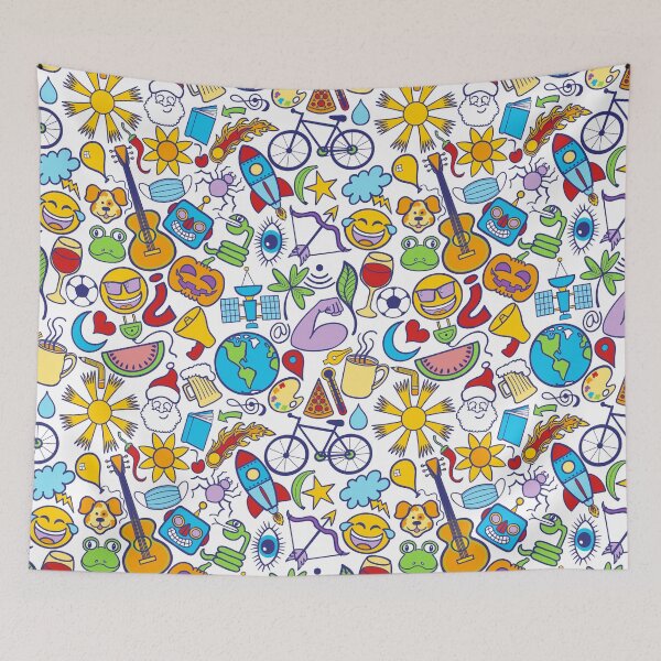 Item preview, A world of emojis in a cool pattern design designed and sold by Zoo-co.