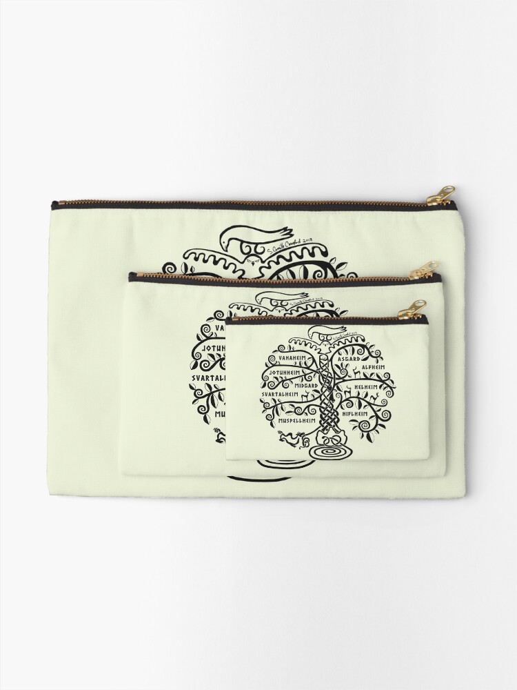 Alternate view of The World Tree - Yggdrasil Zipper Pouch