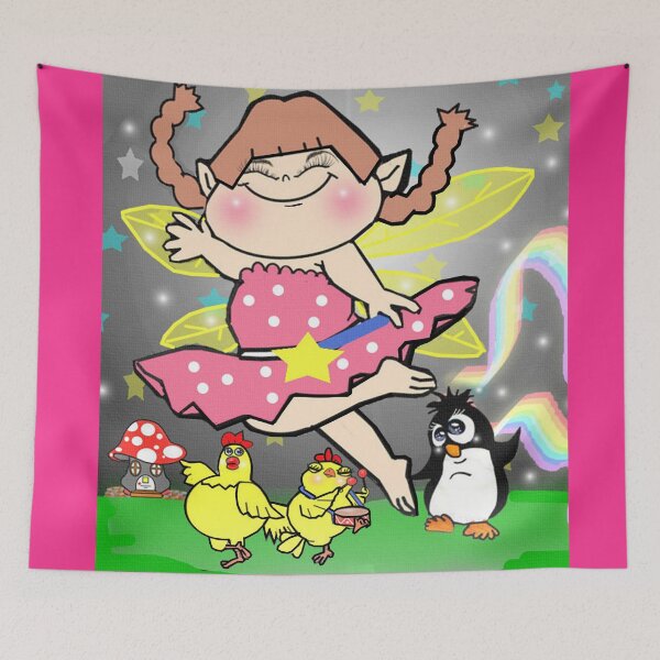 Item preview, Fairy dancing party - penguin and chickens  designed and sold by Shirley cute art .