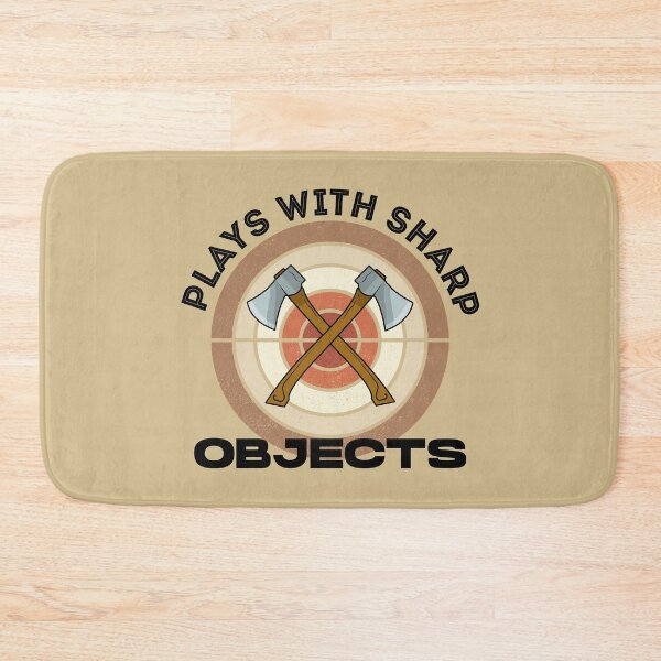 Item preview, Plays with sharp objects, dark text funny 13th june of axe throwing, funny axe throwing with abstract vintagecutted wood background designed and sold by SGS-.