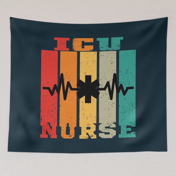 Item preview, ICU Nurse Vintage Rainbow designed and sold by DebbisPalette.