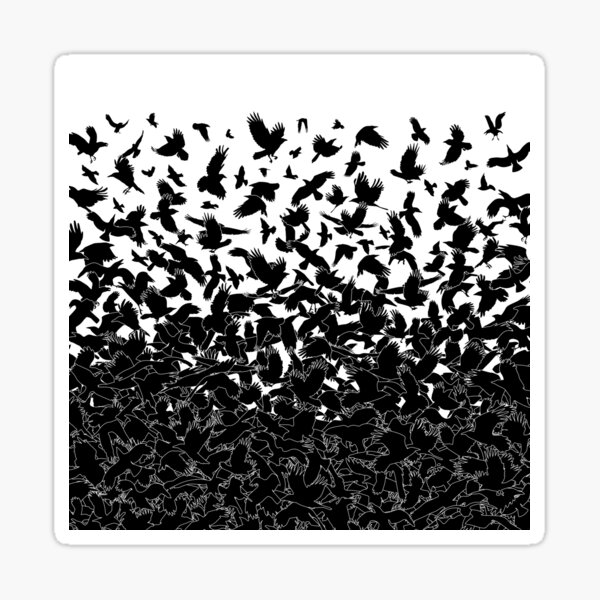 Item preview, Raven Crow Flying Birds Abstract Goth Halloween Pattern designed and sold by GrandeDuc.