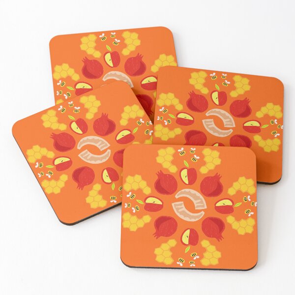 Item preview, Rosh Hashanah Roundel in Orange designed and sold by TillaCrowne.