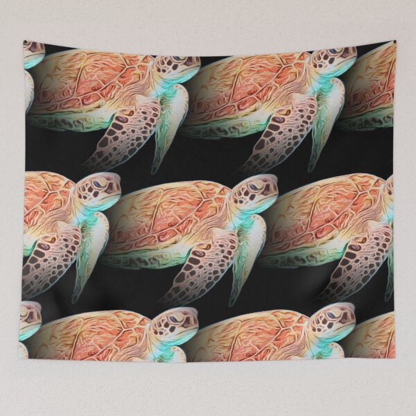 Item preview, Epic japanese turtle pattern  designed and sold by TrippyEarth.