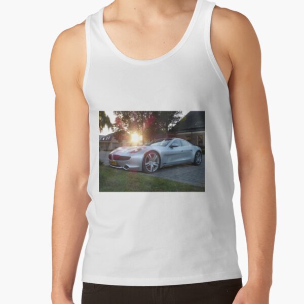 2012 Fisker Karma electric supercar against a sunset Tank Top