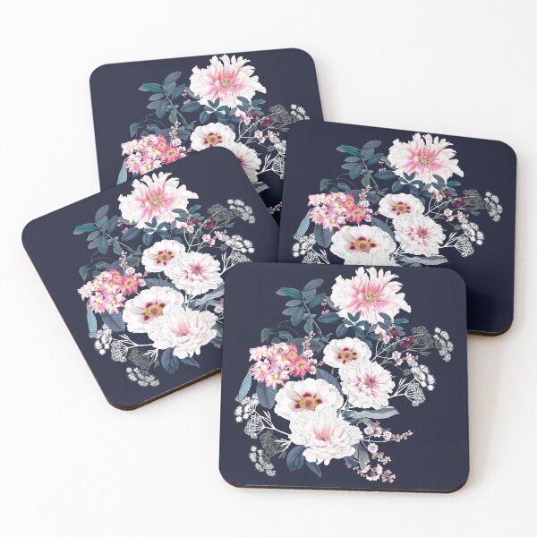 Artikelvorschau, Vintage Beauty Florals on Navy Blue entworfen und verkauft von meggydesigns.
