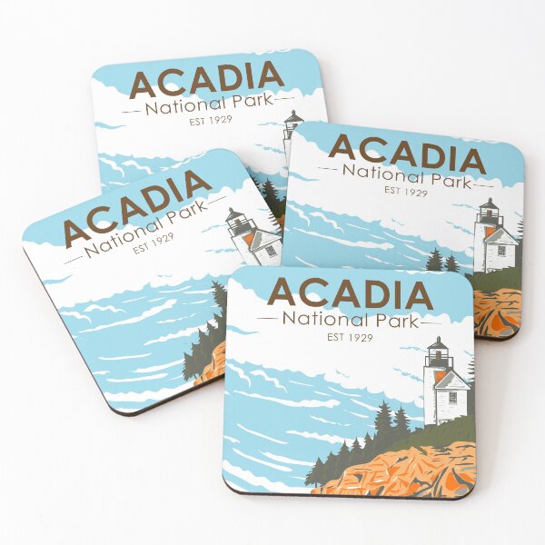 Item preview, Acadia National Park Bar Harbor Lighthouse Maine Vintage designed and sold by KrisSidDesigns.