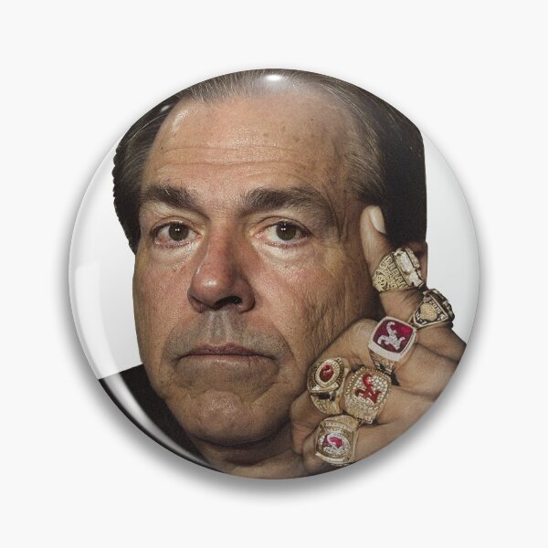 Nick Saban College Football National Championship Champion T-Shirt Pin