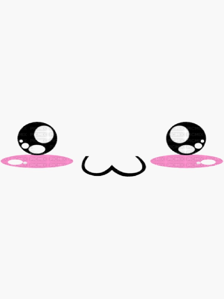 Cute uwu face - funny anime mascot kawaii design\