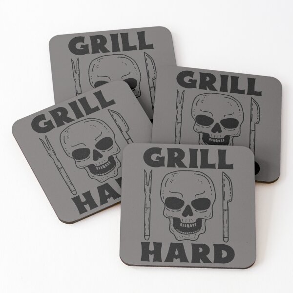 Item preview, Grill Hard, BBQ Grilling Skull designed and sold by Dan66.
