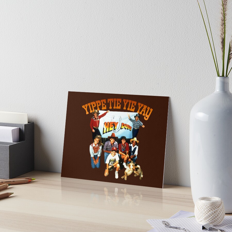 "Hey Dude Bar None Ranch Retro 90s Cast Tribute" Art Board Print by