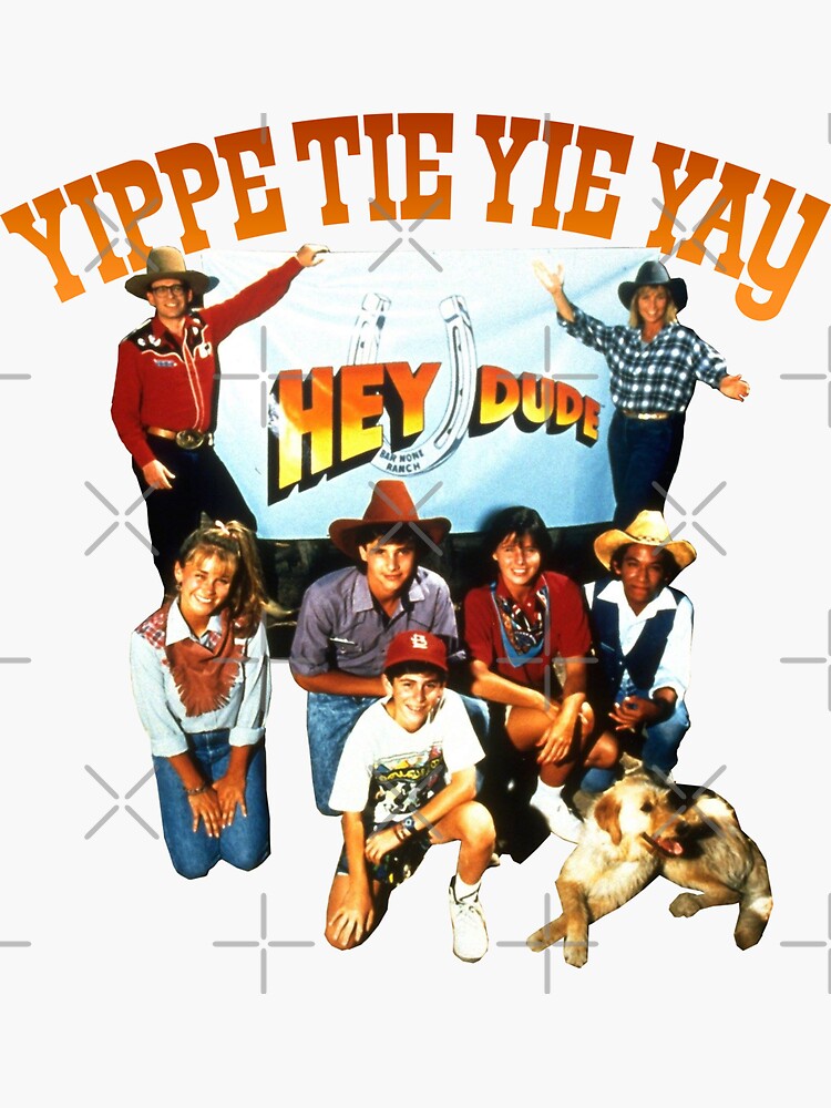"Hey Dude Bar None Ranch Retro 90s Cast Tribute" Sticker for Sale by