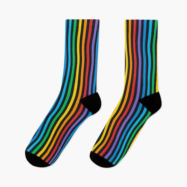 Item preview, “Rainbow Stripes” on black  designed and sold by FarmersCottage.