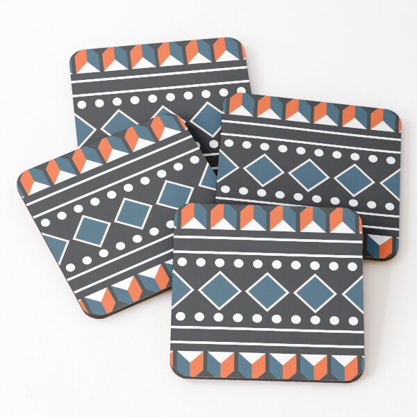 Item preview, African pattern, African pattern fabric, Africa art Triangles and square Geometric design designed and sold by Gugurat.