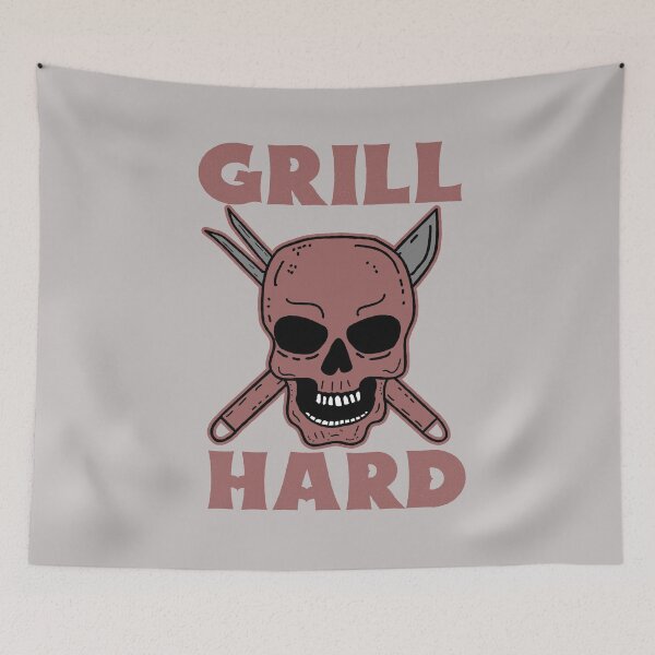 Item preview, l Hard, BBQ Grilling Skull designed and sold by Dan66.